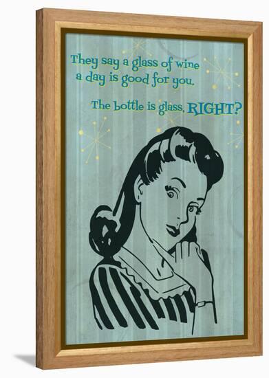 The Bottle is Glass-Lantern Press-Framed Stretched Canvas