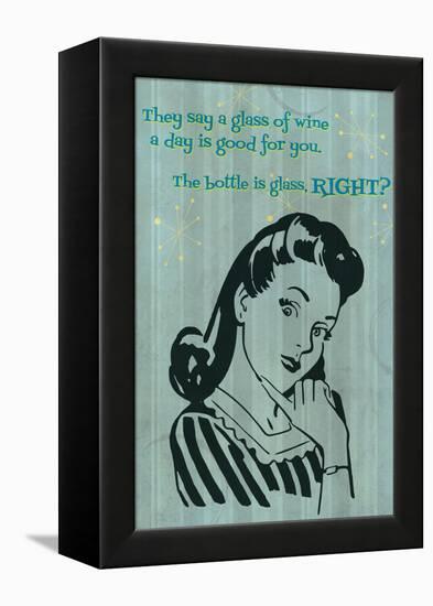 The Bottle is Glass-Lantern Press-Framed Stretched Canvas