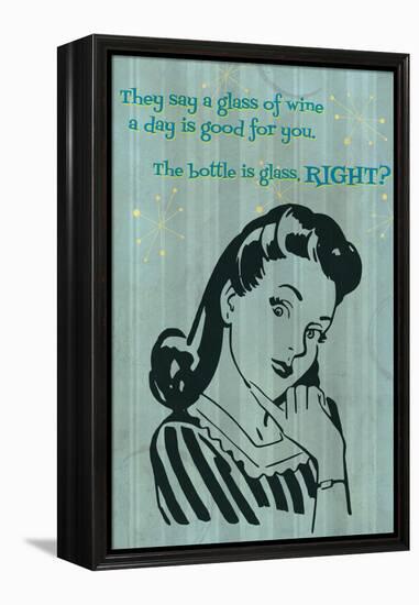 The Bottle is Glass-Lantern Press-Framed Stretched Canvas