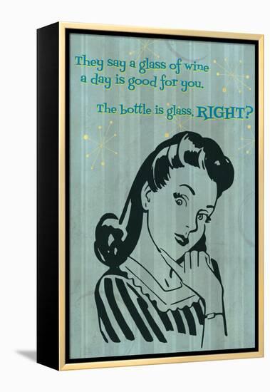 The Bottle is Glass-Lantern Press-Framed Stretched Canvas
