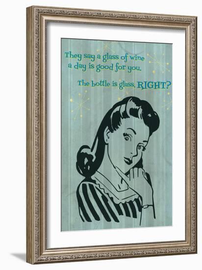 The Bottle is Glass-Lantern Press-Framed Art Print