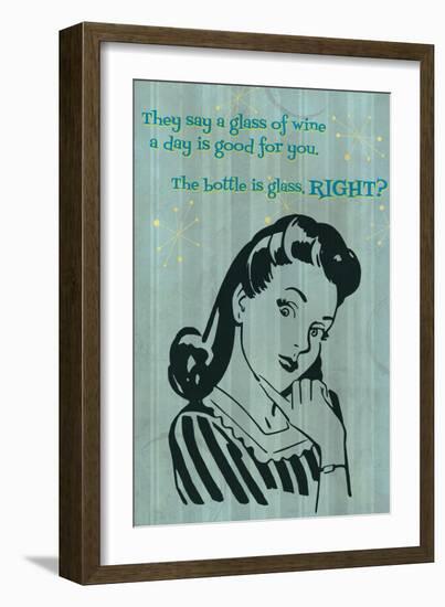 The Bottle is Glass-Lantern Press-Framed Art Print