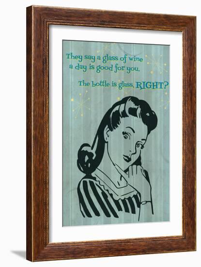 The Bottle is Glass-Lantern Press-Framed Art Print