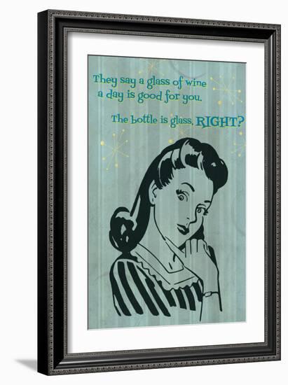 The Bottle is Glass-Lantern Press-Framed Art Print