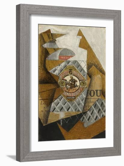 The Bottle of Anís Del Mono (La Bouteille D'Ani), 1914-Juan Gris-Framed Giclee Print