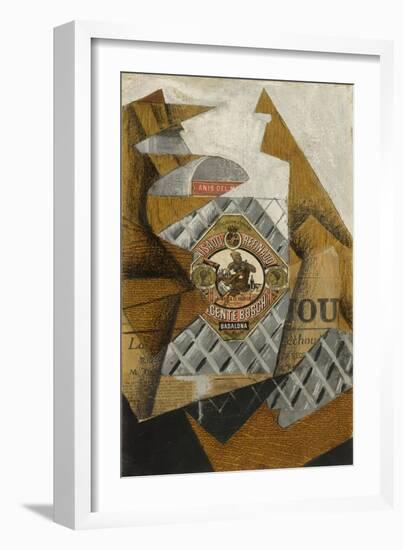 The Bottle of Anís Del Mono (La Bouteille D'Ani), 1914-Juan Gris-Framed Giclee Print