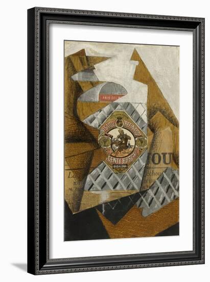 The Bottle of Anís Del Mono (La Bouteille D'Ani), 1914-Juan Gris-Framed Giclee Print