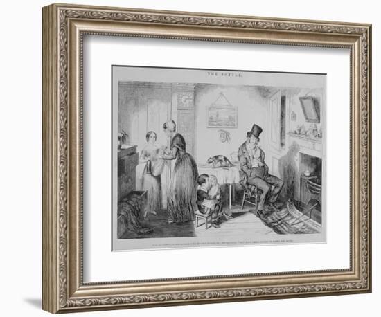 The Bottle, Plate II, 1847-George Cruikshank-Framed Giclee Print