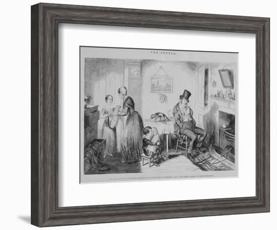 The Bottle, Plate II, 1847-George Cruikshank-Framed Giclee Print