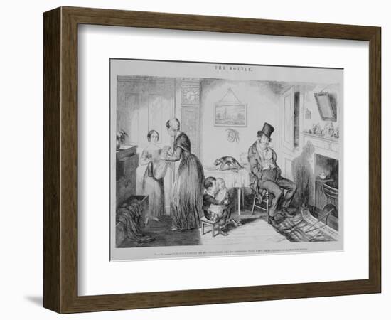 The Bottle, Plate II, 1847-George Cruikshank-Framed Giclee Print