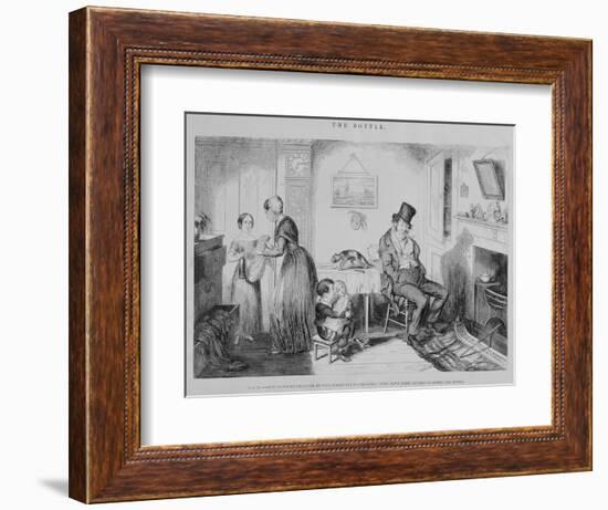 The Bottle, Plate II, 1847-George Cruikshank-Framed Giclee Print