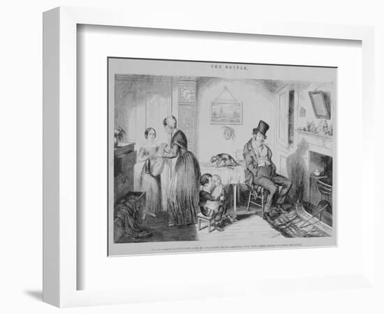 The Bottle, Plate II, 1847-George Cruikshank-Framed Giclee Print