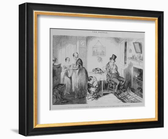 The Bottle, Plate II, 1847-George Cruikshank-Framed Giclee Print