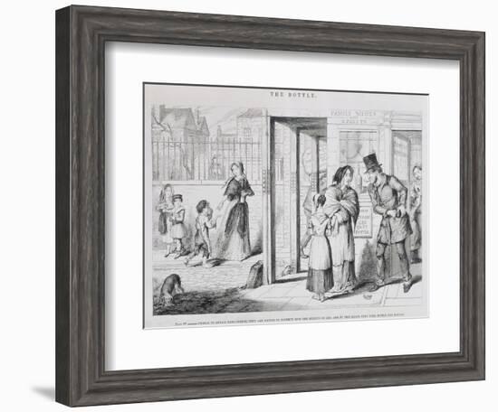 The Bottle, Plate IV, 1847-George Cruikshank-Framed Giclee Print