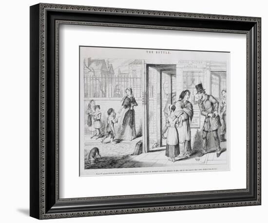 The Bottle, Plate IV, 1847-George Cruikshank-Framed Giclee Print