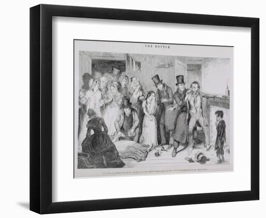 The Bottle, Plate VII, 1847-George Cruikshank-Framed Giclee Print