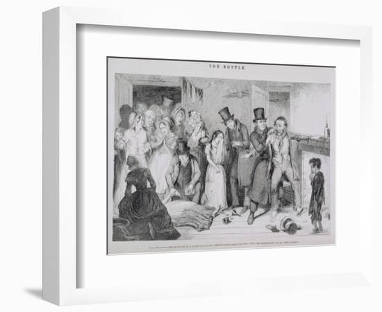 The Bottle, Plate VII, 1847-George Cruikshank-Framed Giclee Print