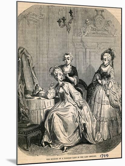 The Boudoir of a Parisian Lady in the Last Century, 1789-null-Mounted Giclee Print