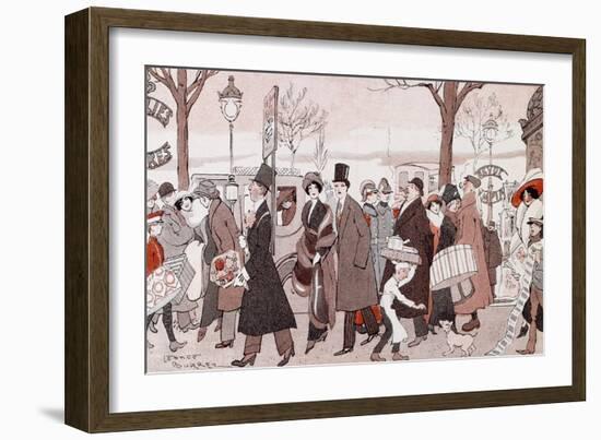 The Boulevard, 1913-Leopoldo Metlicovitz-Framed Giclee Print