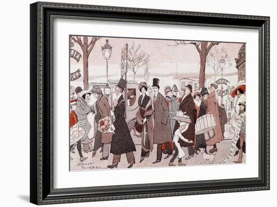 The Boulevard, 1913-Leopoldo Metlicovitz-Framed Giclee Print