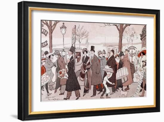 The Boulevard, 1913-Leopoldo Metlicovitz-Framed Giclee Print