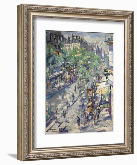 The Boulevard De Sébastopol in Paris, 1923-Konstantin Alexeyevich Korovin-Framed Giclee Print