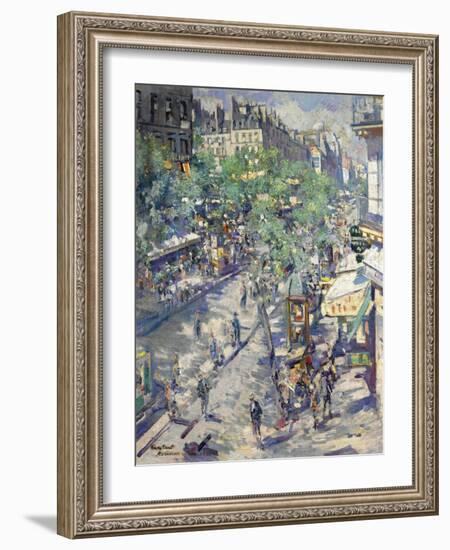 The Boulevard De Sébastopol in Paris, 1923-Konstantin Alexeyevich Korovin-Framed Giclee Print