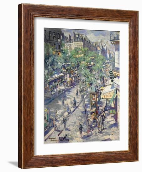 The Boulevard De Sébastopol in Paris, 1923-Konstantin Alexeyevich Korovin-Framed Giclee Print