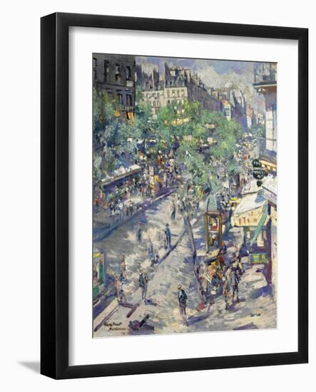 The Boulevard De Sébastopol in Paris, 1923-Konstantin Alexeyevich Korovin-Framed Giclee Print