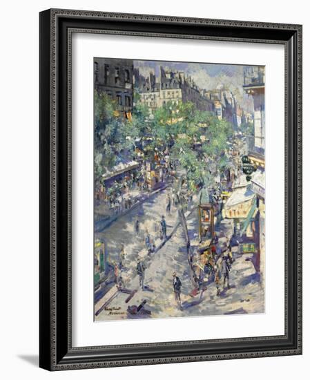 The Boulevard De Sébastopol in Paris, 1923-Konstantin Alexeyevich Korovin-Framed Giclee Print