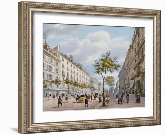 The Boulevard Des Italiens, C.1840-Felix Benoist-Framed Giclee Print