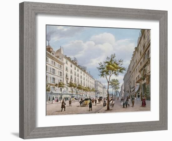 The Boulevard Des Italiens, C.1840-Felix Benoist-Framed Giclee Print