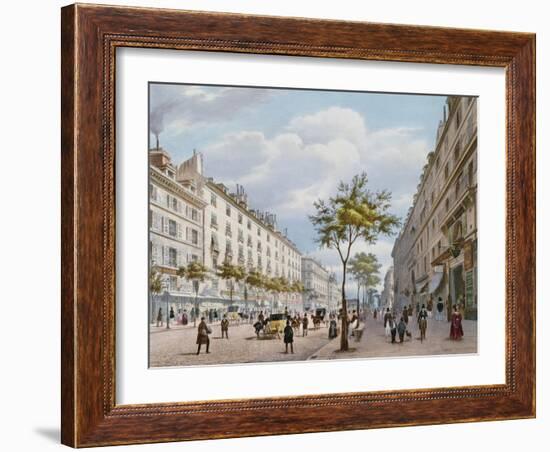 The Boulevard Des Italiens, C.1840-Felix Benoist-Framed Giclee Print