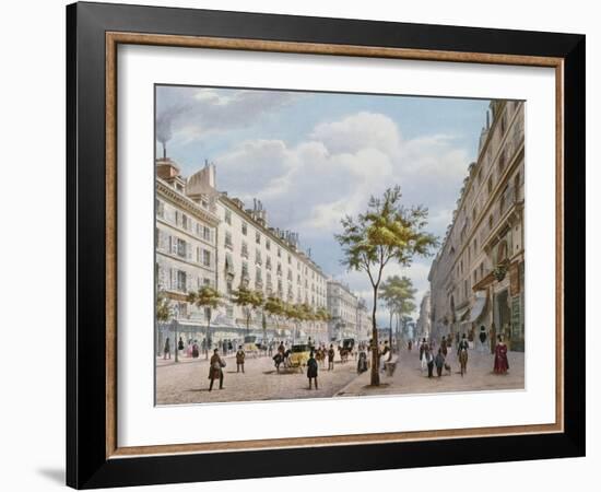 The Boulevard Des Italiens, C.1840-Felix Benoist-Framed Giclee Print