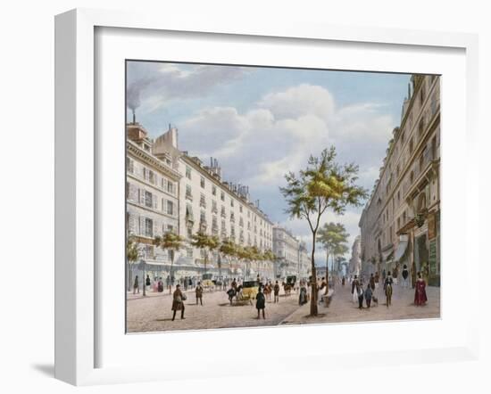 The Boulevard Des Italiens, C.1840-Felix Benoist-Framed Giclee Print