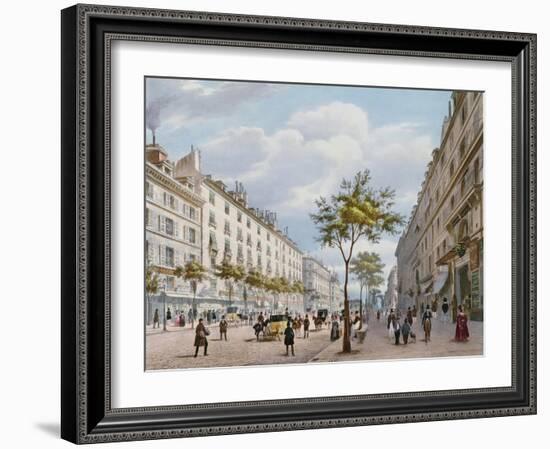 The Boulevard Des Italiens, C.1840-Felix Benoist-Framed Giclee Print