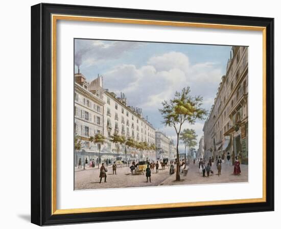 The Boulevard Des Italiens, C.1840-Felix Benoist-Framed Giclee Print