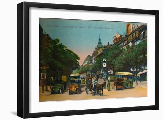 The Boulevard des Italiens, Paris, c1920-Unknown-Framed Giclee Print