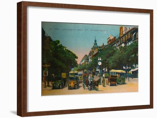 The Boulevard des Italiens, Paris, c1920-Unknown-Framed Giclee Print