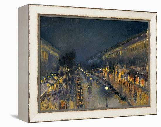 The Boulevard Montmartre at Night, 1897-Camille Pissarro-Framed Premier Image Canvas