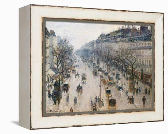 The Boulevard Montmartre on a Winter Morning, 1897-Camille Pissarro-Framed Premier Image Canvas