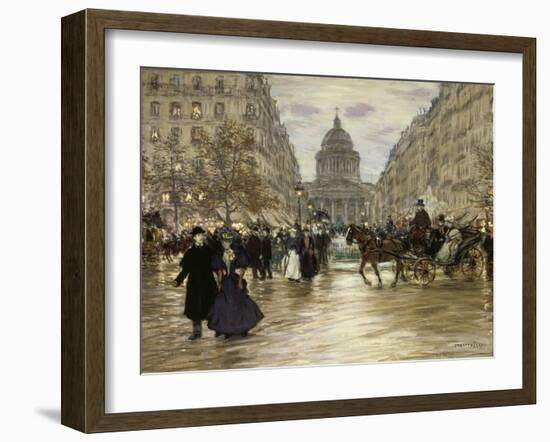 The Boulevard Saint-Michel, Paris, after 1890-Jean François Raffaelli-Framed Giclee Print