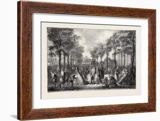 The Boulevards of Paris in the 18th Century, France, 1882-null-Framed Giclee Print