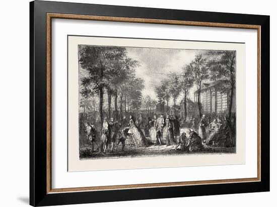 The Boulevards of Paris in the 18th Century, France, 1882-null-Framed Giclee Print