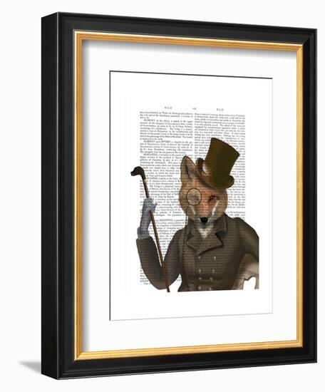 The Bounder Fox Print-Fab Funky-Framed Art Print