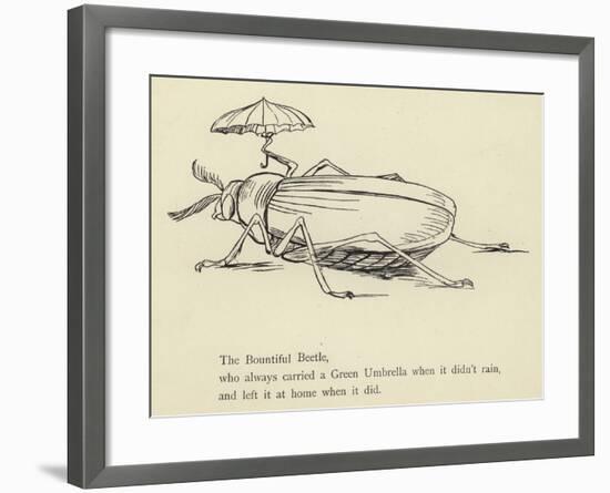 The Bountiful Beetle-Edward Lear-Framed Giclee Print