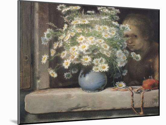The Bouquet of Margueritas-Jean-François Millet-Mounted Giclee Print