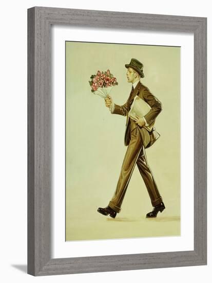 The Bouquet, (Oil on Canvas)-Joseph Christian Leyendecker-Framed Giclee Print