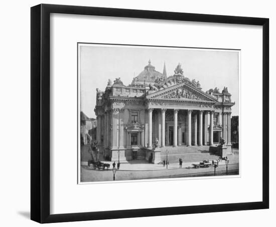 The Bourse, Brussels, Late 19th Century-John L Stoddard-Framed Giclee Print