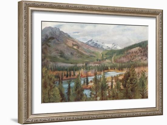 The Bow River at Banff-Harold Copping-Framed Giclee Print